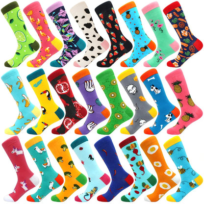 Fun Cartoon Cotton Crew Socks