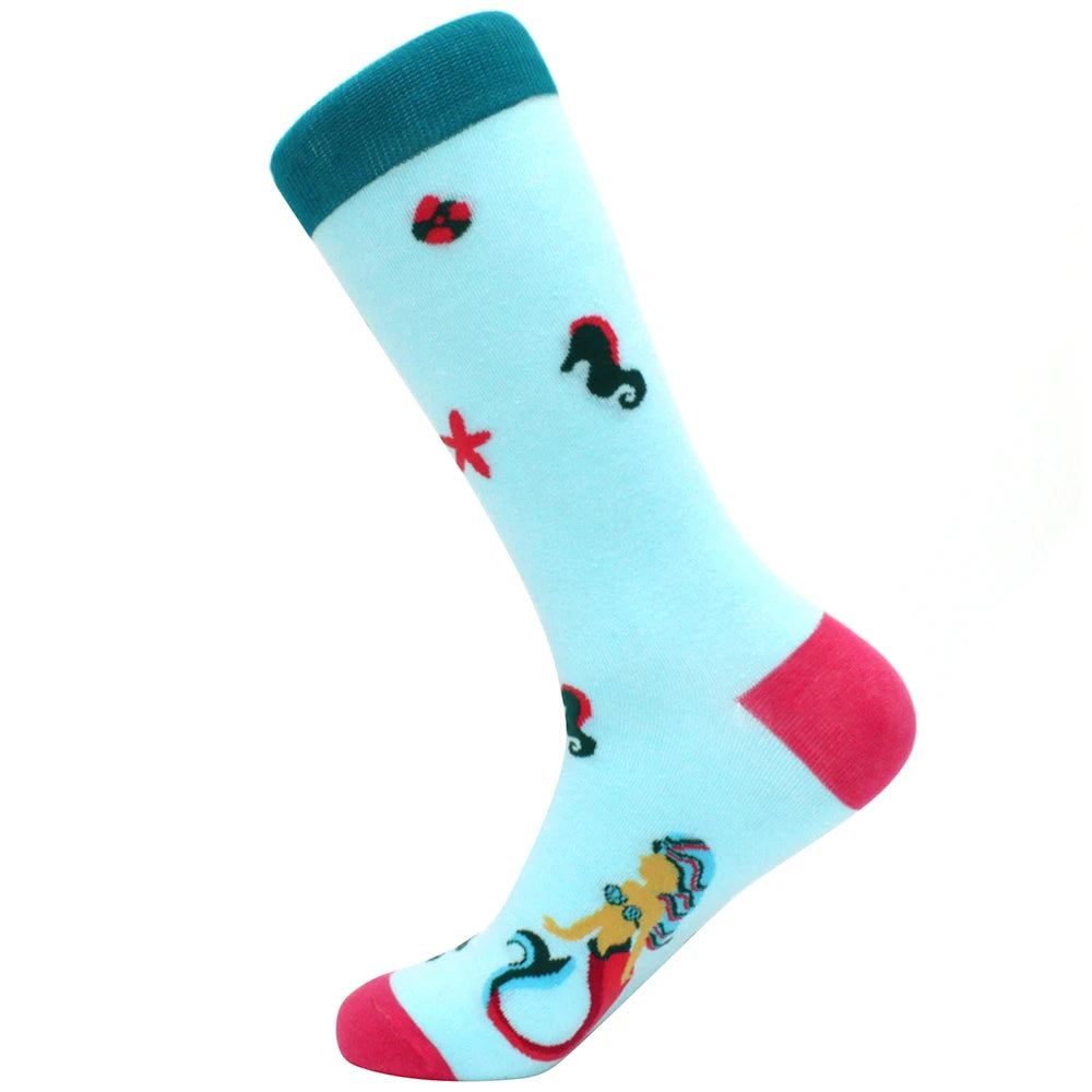 Fun Cartoon Cotton Crew Socks