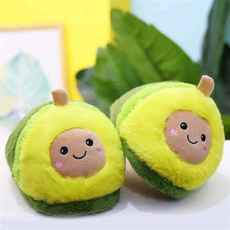 Cute avocado cotton slippers