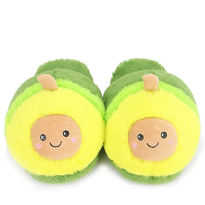 Cute avocado cotton slippers