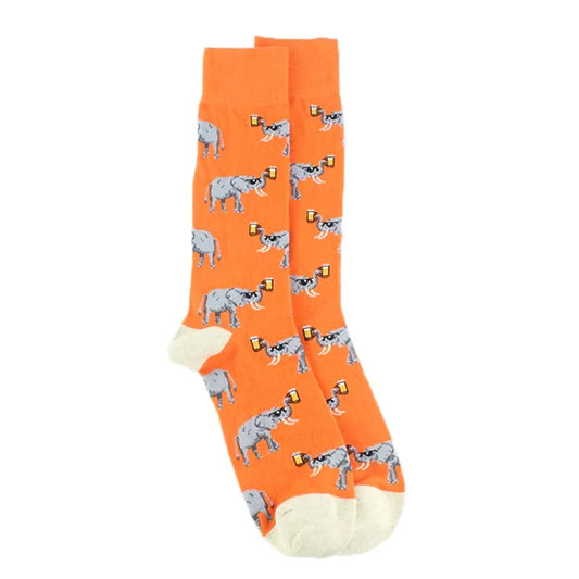 Fun Animal & Food Print Crew Socks