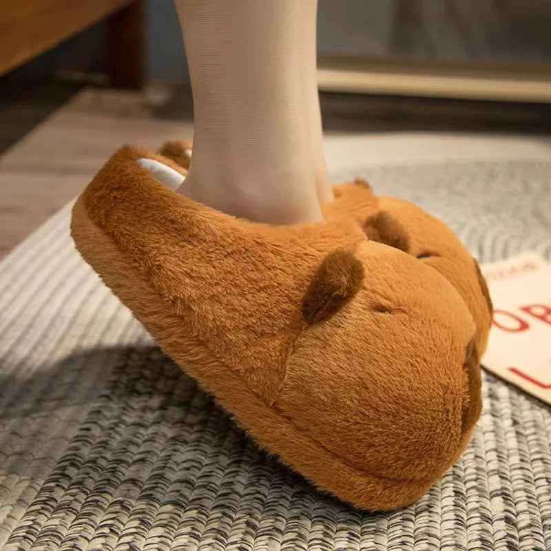 Cute Cartoon Capybara Cotton Slippers