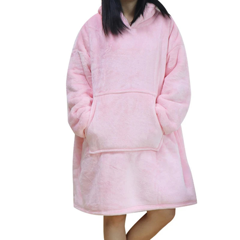 Hoodie Blanket Women Oversized Fleece Hoodie