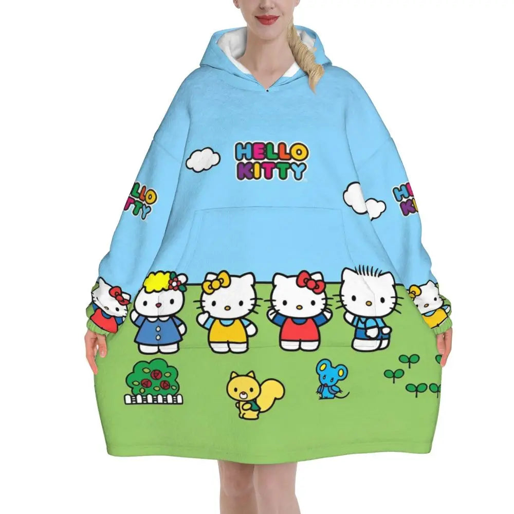 Kitty White Oversized Sweatshirt