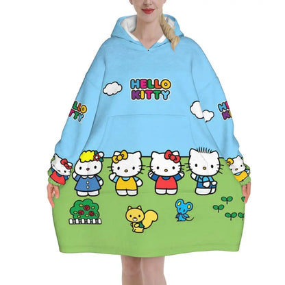 Kitty White Oversized Sweatshirt