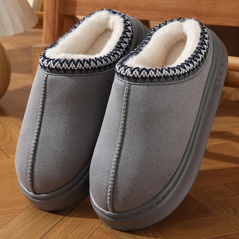 Shoes for Men Platform Fluffy Slippers