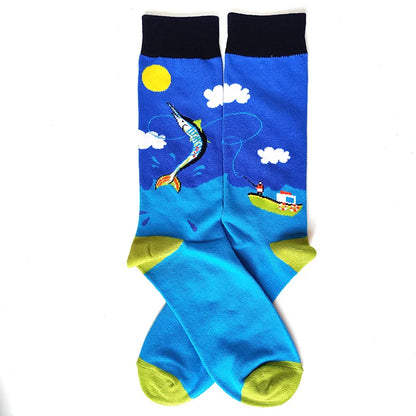 Cartoon-Themed Funny Crew Socks