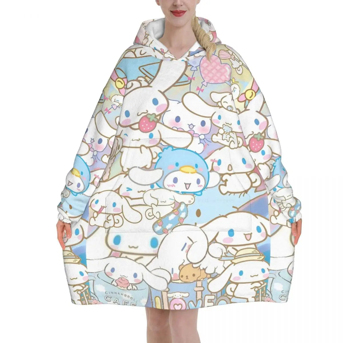 My Melody And Kuromi Blanket Hoodie