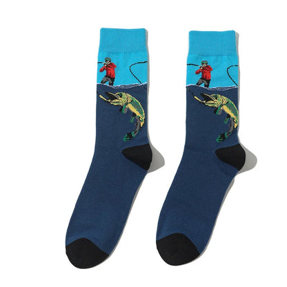 Cartoon-Themed Funny Crew Socks