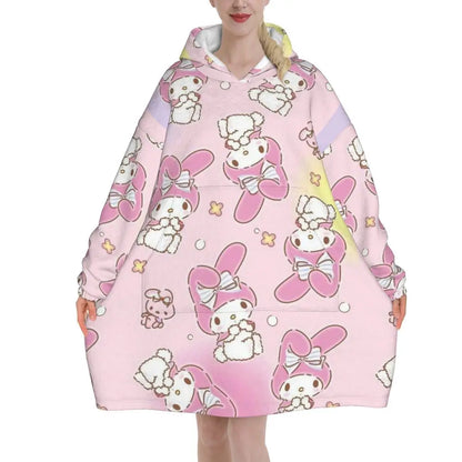 My Melody And Kuromi Blanket Hoodie