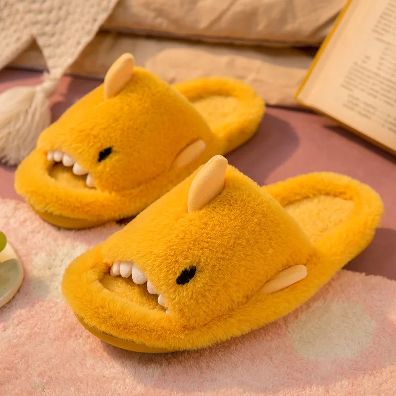 Shevalues Cartoon Plush Shark Slippers