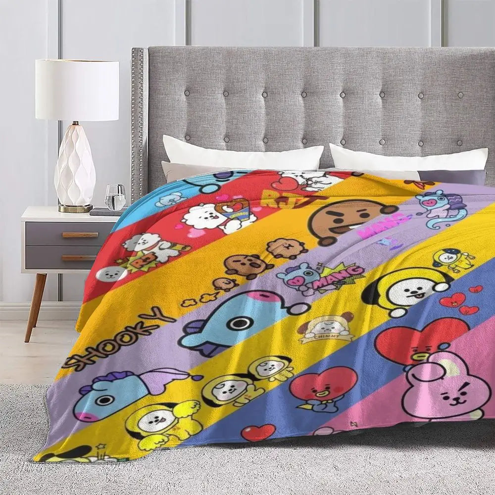 BTS21 Plush Flannel Blanket