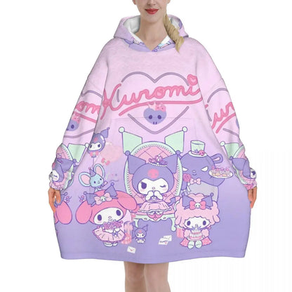 My Melody And Kuromi Blanket Hoodie