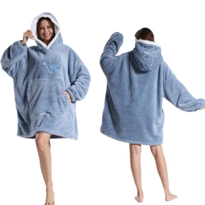 Winter Oversized Wearable Blanket Hoodie