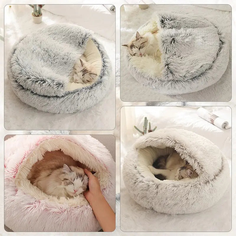 Soft Plush Cat Bed