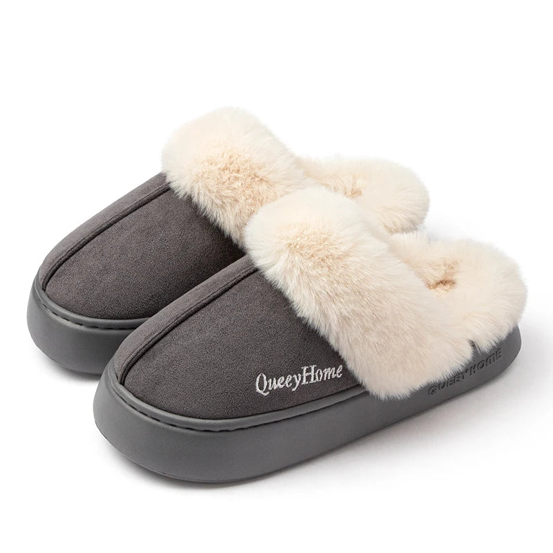 Queeyhome Winter Women Flat-Bottomed Plush