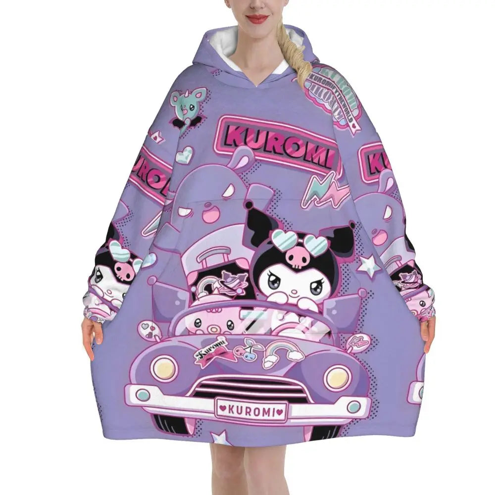 My Melody And Kuromi Blanket Hoodie