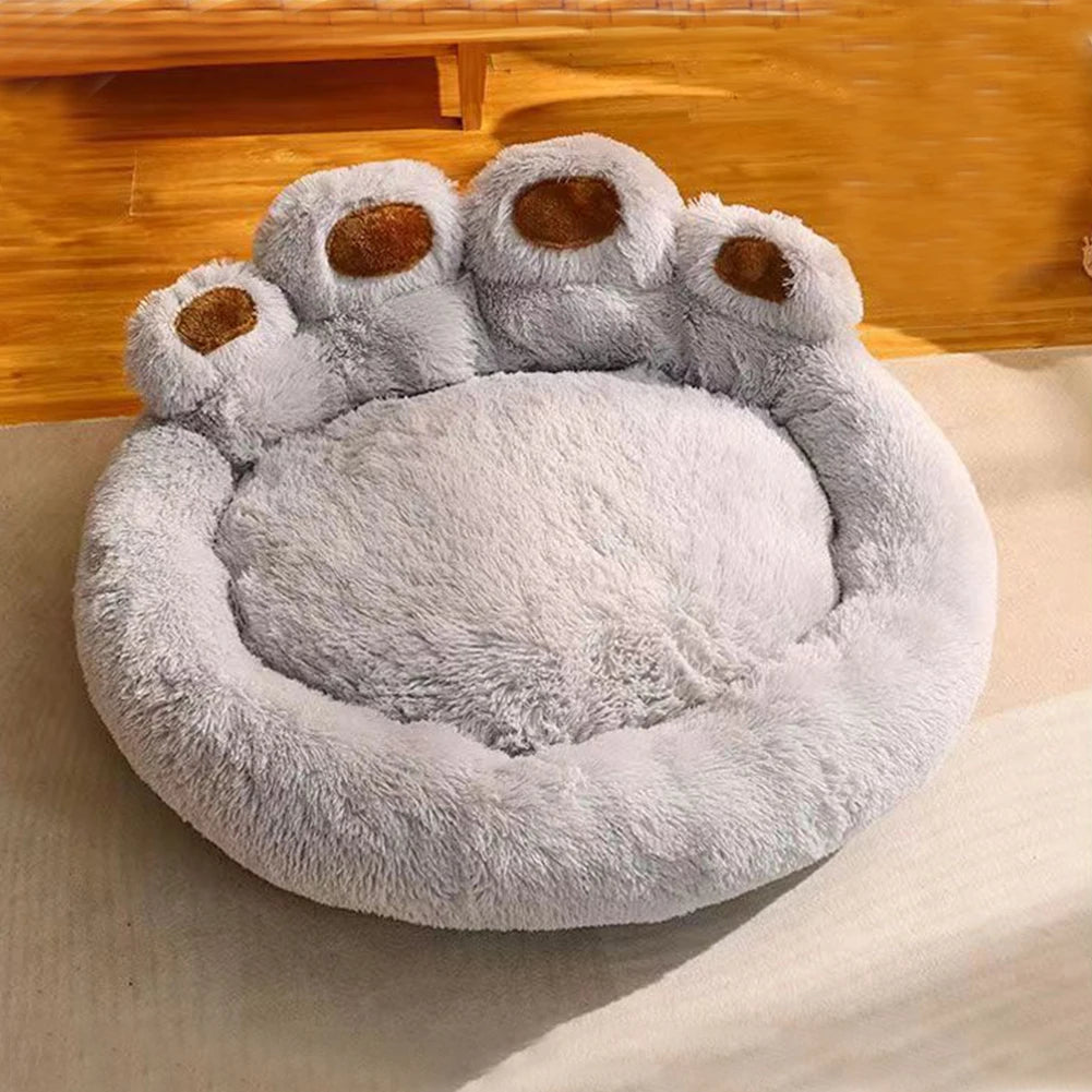 Luxury Dog Bed Paw Shape Plush Dog Mat Bed