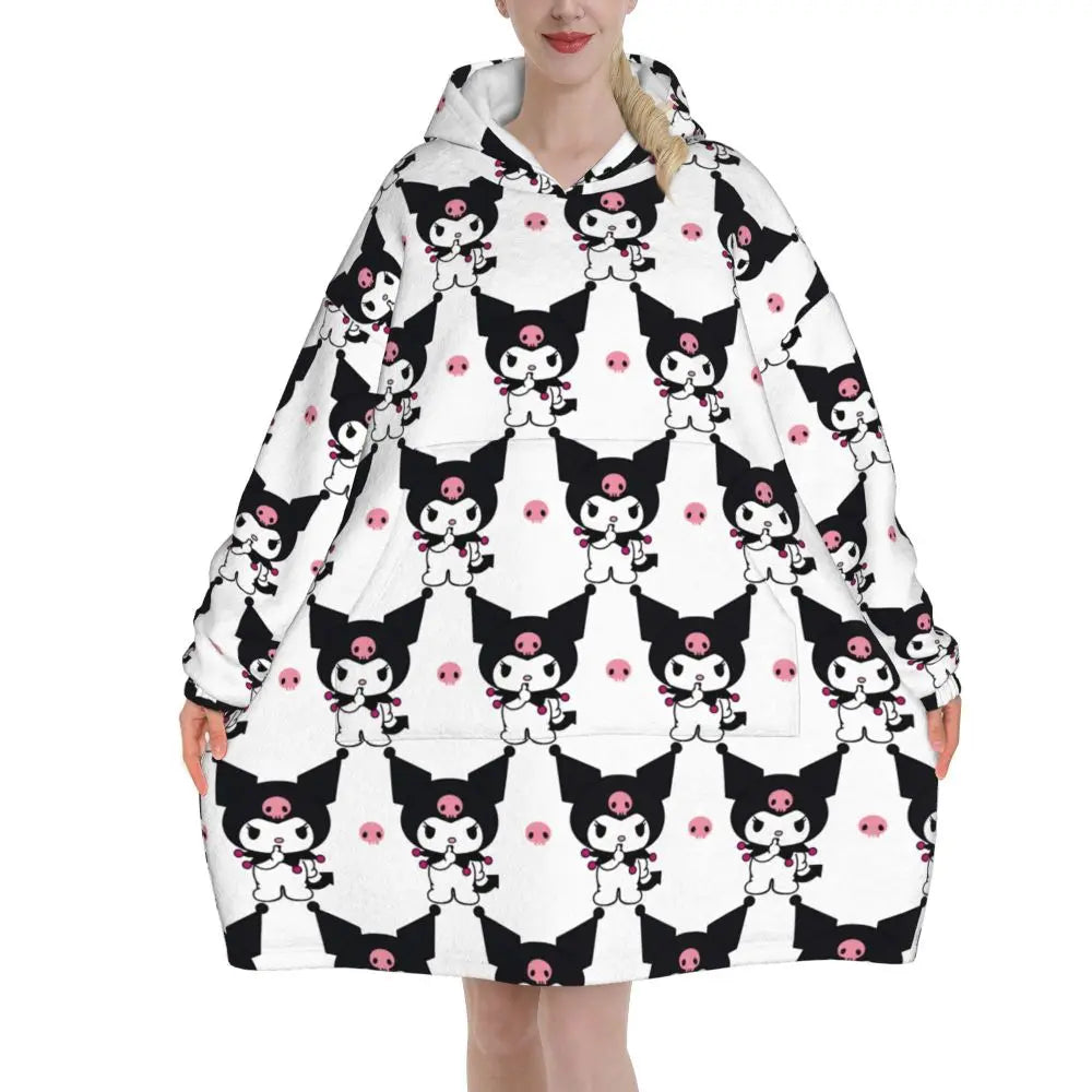 My Melody And Kuromi Blanket Hoodie