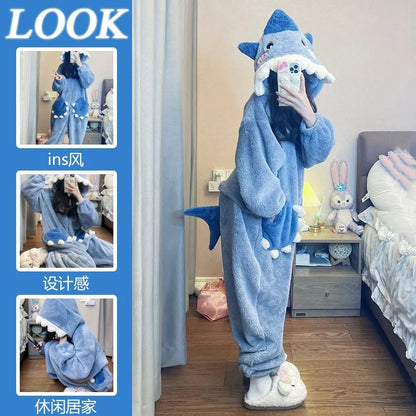 Cute Shark Onesie with Slippers