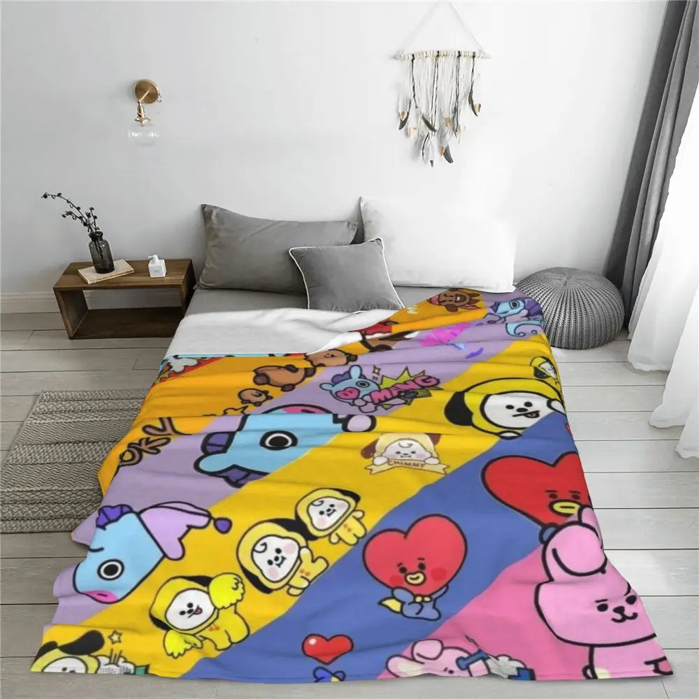 BTS21 Plush Flannel Blanket