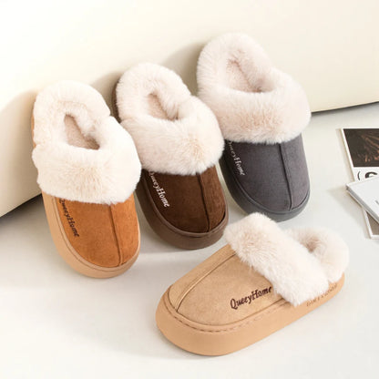 Queeyhome Winter Women Flat-Bottomed Plush