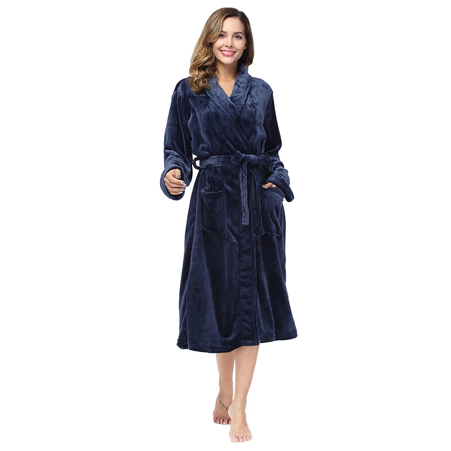 Women's Soft Long Sleeve Bathrobe