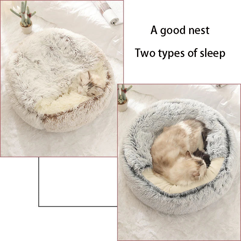 Soft Plush Cat Bed