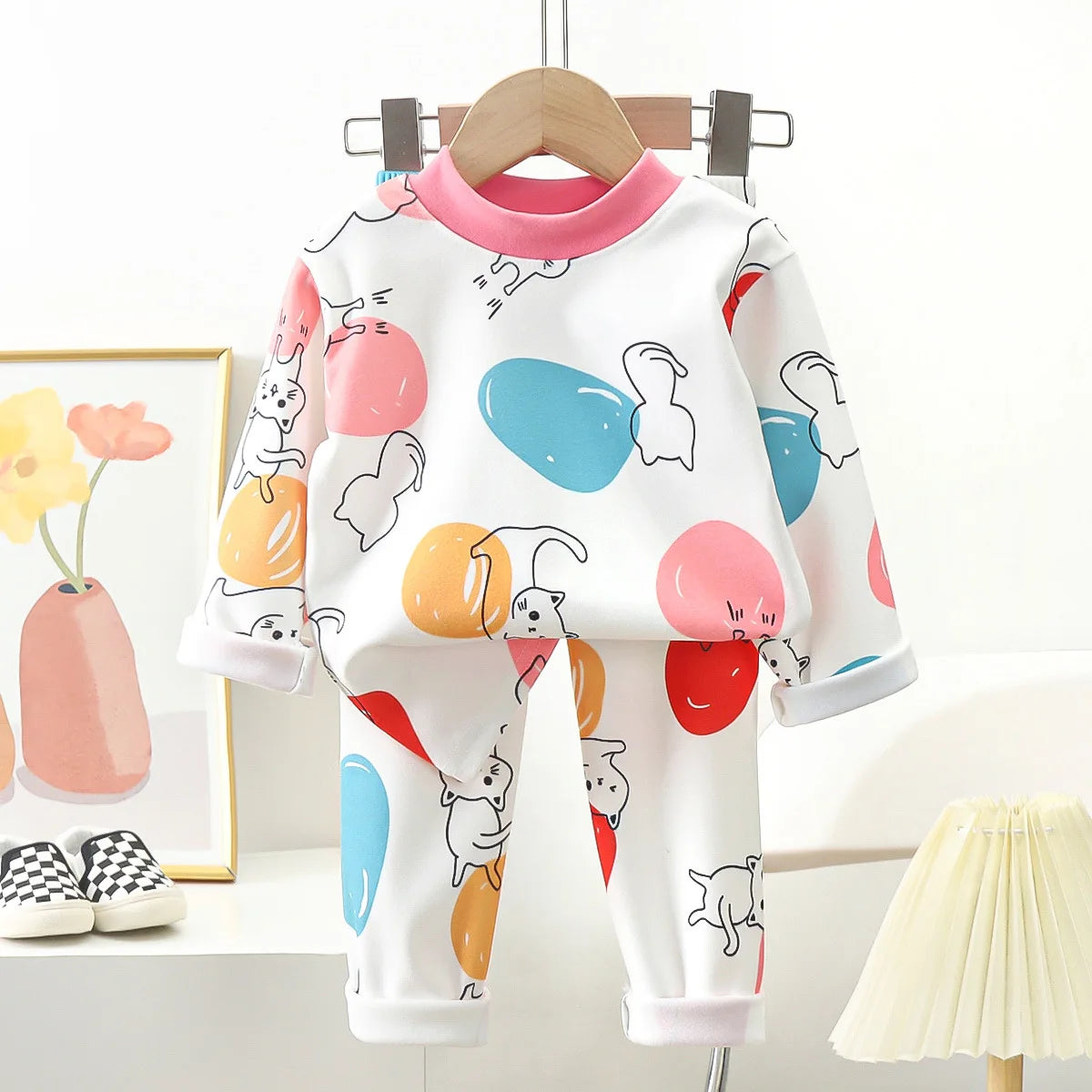 Kids’ Cartoon Bear Pajama Set