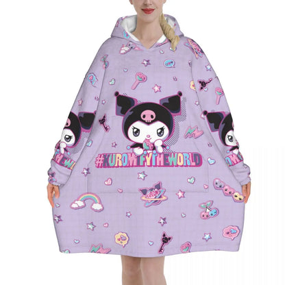 My Melody And Kuromi Blanket Hoodie