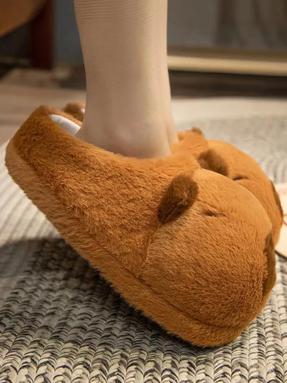 Cute Cartoon Capybara Cotton Slippers