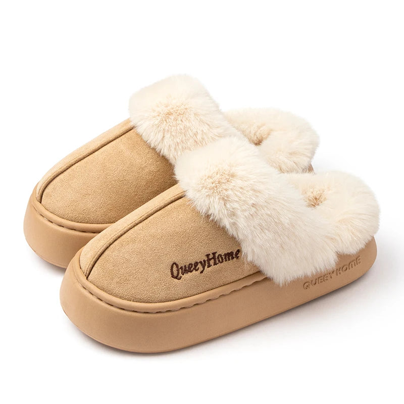 Queeyhome Winter Women Flat-Bottomed Plush