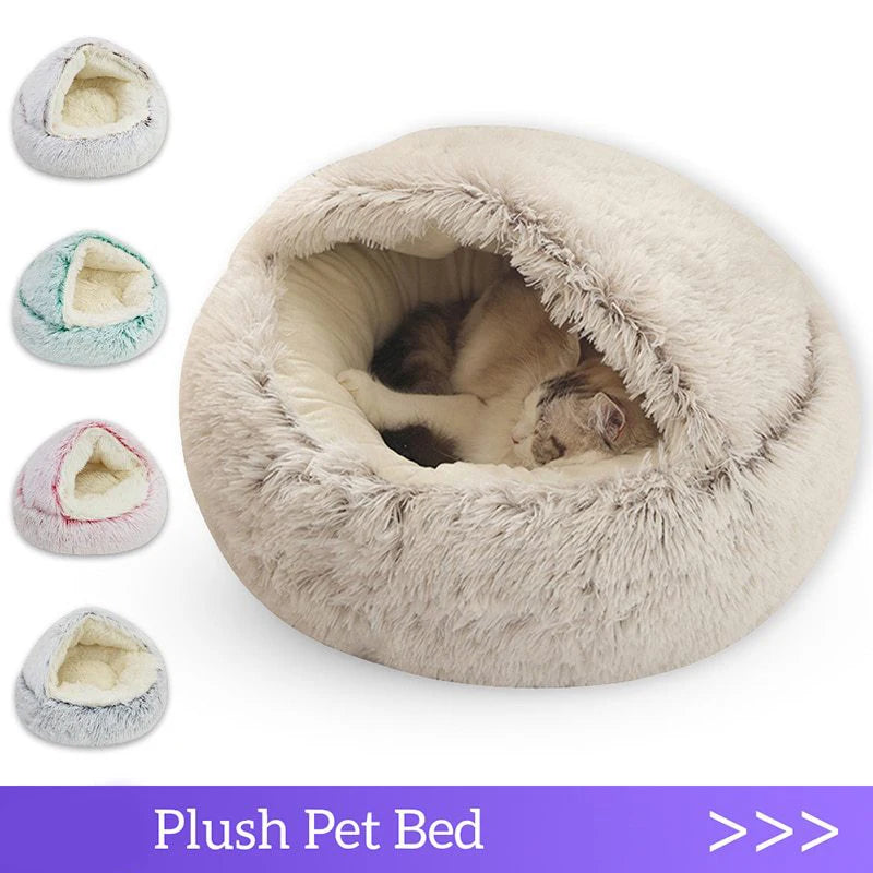 Soft Plush Cat Bed