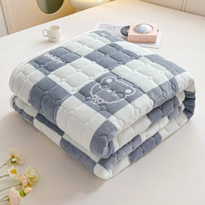 Soft Quilted Velvet Mattress Topper