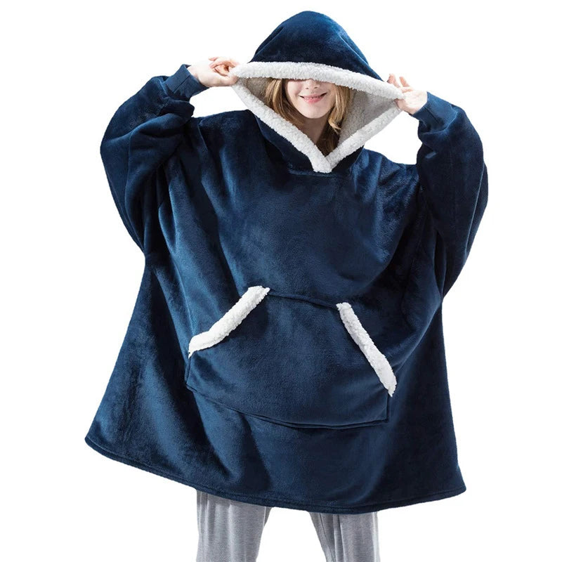 Hoodie Blanket Women Oversized Fleece Hoodie