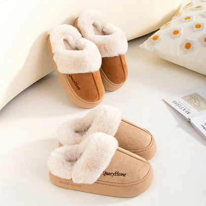 Queeyhome Winter Women Flat-Bottomed Plush