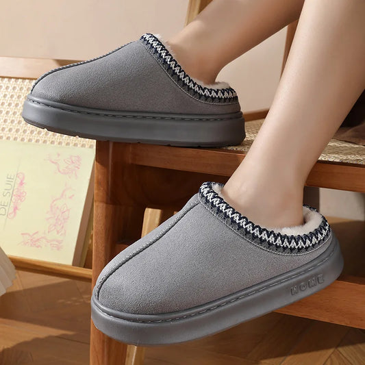 Shoes for Men Platform Fluffy Slippers