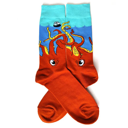 Cartoon-Themed Funny Crew Socks