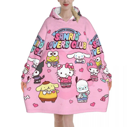 My Melody And Kuromi Blanket Hoodie