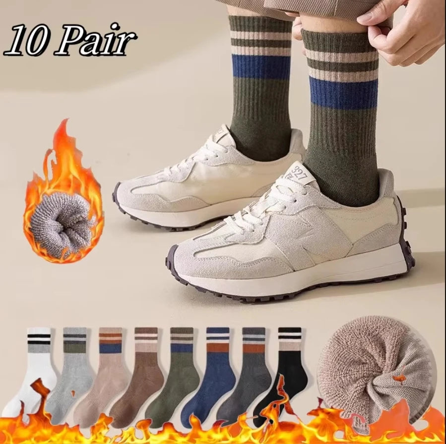 Men's fashion warm thickened padded comfortable casual socks,