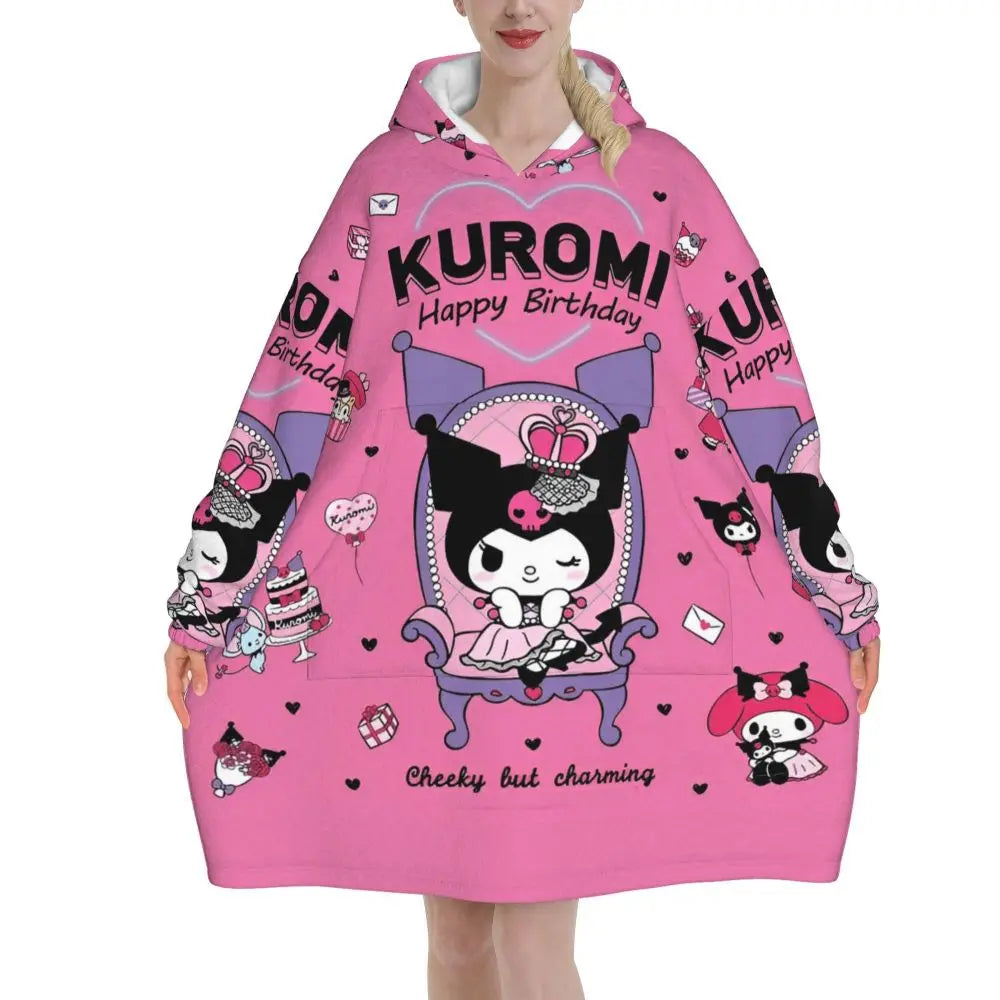 My Melody And Kuromi Blanket Hoodie