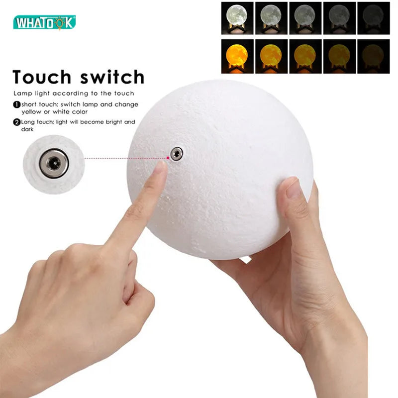 3D Print Rechargeable Moon Lamp