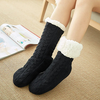 Winter Plush Anti non slip Grip Soft  Floor Sock