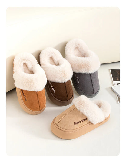 Queeyhome Winter Women Flat-Bottomed Plush