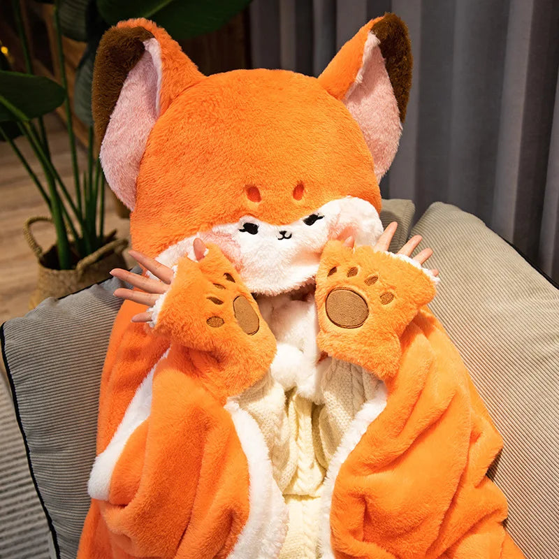 Fox Lovely Plush Soft Cloak