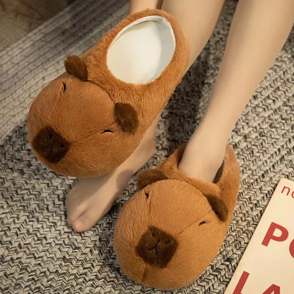 Cute Cartoon Capybara Cotton Slippers