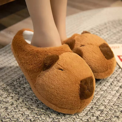 Cute Cartoon Capybara Cotton Slippers