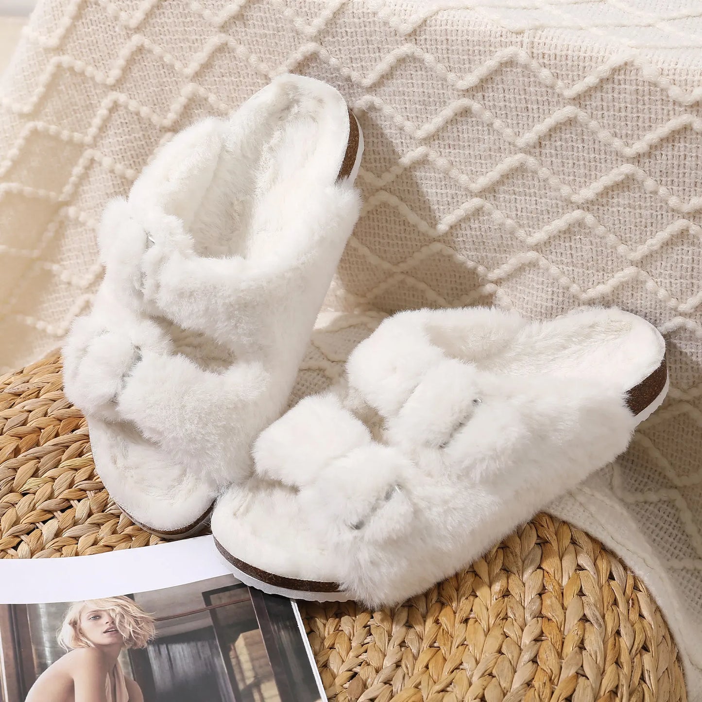 Shevalues Fuzzy Slippers