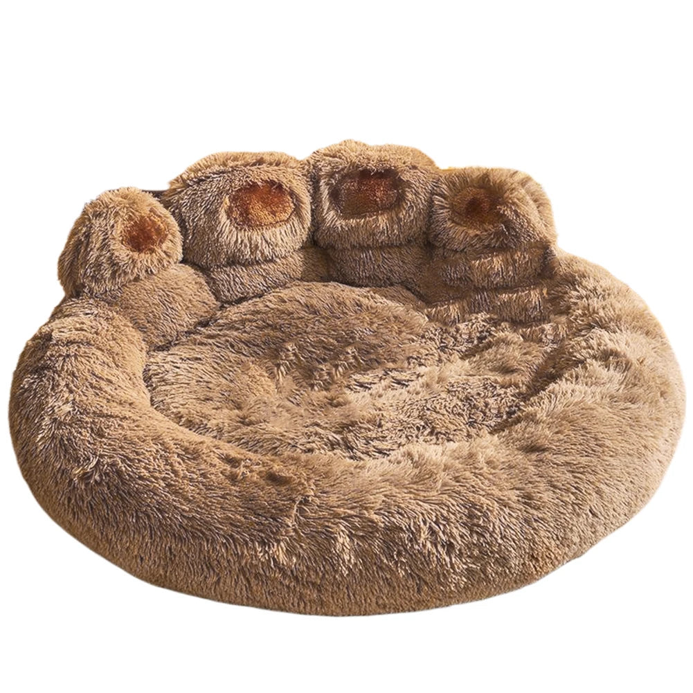 Luxury Dog Bed Paw Shape Plush Dog Mat Bed