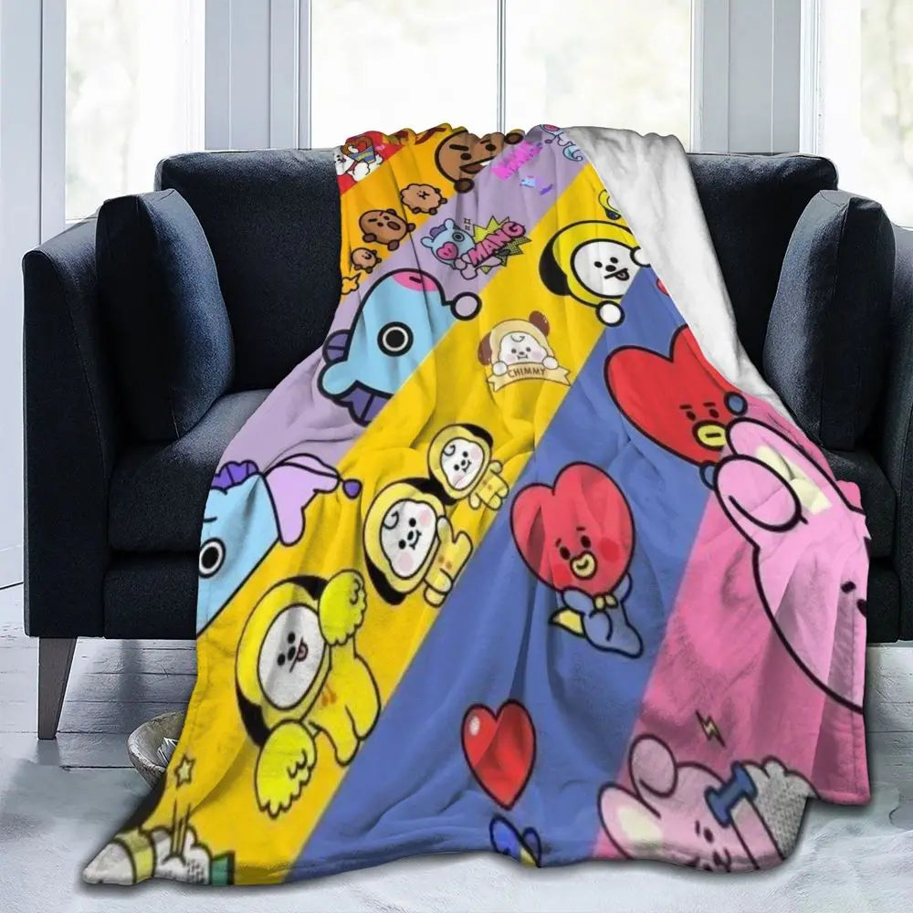 BTS21 Plush Flannel Blanket